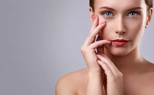 model's face